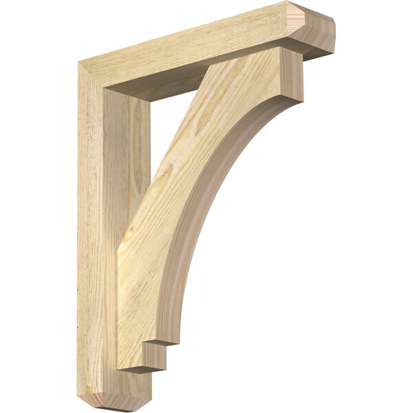 Ekena Millwork Imperial Craftsman Rough Sawn Bracket w/ Offset Brace, Douglas Fir, 4"W x 16"D x 20"H BKT0402X16X20IMP04RDF - main